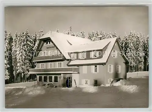 AK / Ansichtskarte Kniebis_Freudenstadt Pension Waldheimat Winterlandschaft Kniebis_Freudenstadt