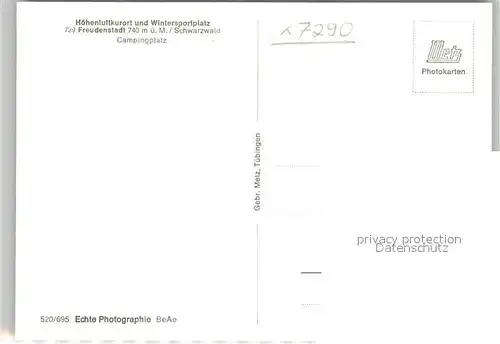 AK / Ansichtskarte Freudenstadt Campingplatz Freudenstadt