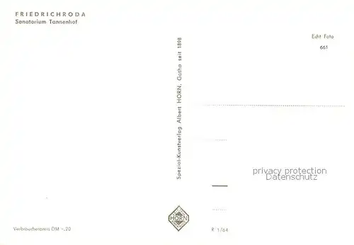 AK / Ansichtskarte Friedrichroda Sanatorium Tannenhof  Friedrichroda