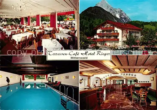 AK / Ansichtskarte Mittenwald_Bayern Hotel Rieger  Mittenwald Bayern