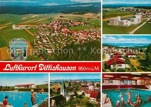 AK / Ansichtskarte Dittishausen Fliegeraufnahme Freibad Dittishausen