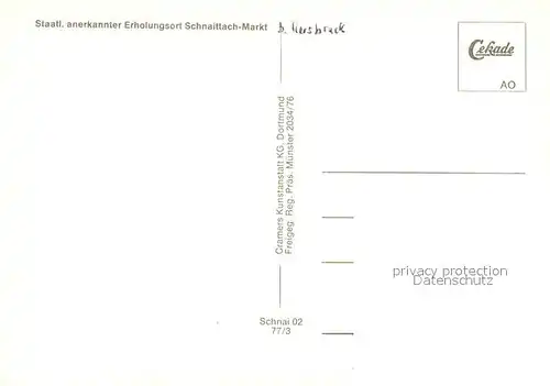 AK / Ansichtskarte Schnaittach Fliegeraufnahme Schnaittach