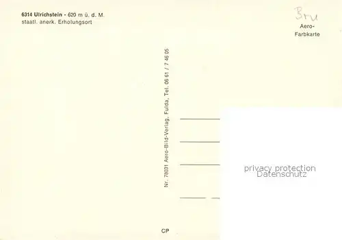 AK / Ansichtskarte Ulrichstein  Ulrichstein