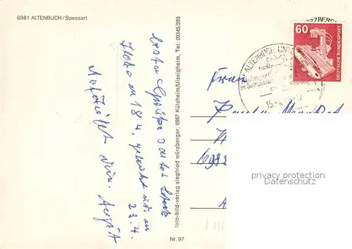 AK / Ansichtskarte Altenbuch_Unterfranken  Altenbuch Unterfranken