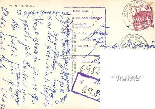 AK / Ansichtskarte Altenbuch_Unterfranken Kirche Schule Kapelle Altenbuch Unterfranken