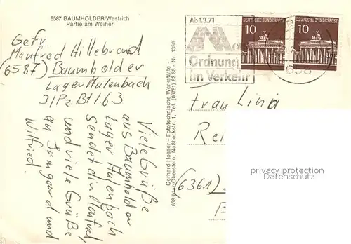 AK / Ansichtskarte Baumholder_Nahe  Baumholder Nahe