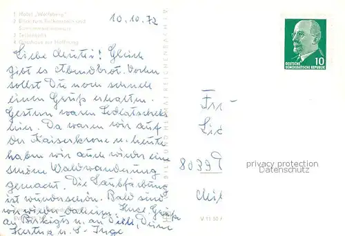 AK / Ansichtskarte Reinhardtsdorf Schoena Hotel Wolfsberg Falkenstien Gasthaus zur Hoffnung Reinhardtsdorf Schoena