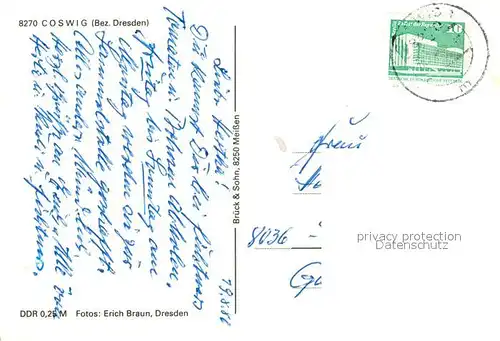 AK / Ansichtskarte Coswig_Sachsen  Coswig Sachsen