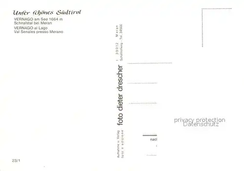 AK / Ansichtskarte Vernagt_am_See Schnalstal Vernago al Lago Val Senales 