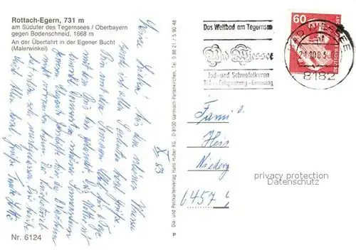 AK / Ansichtskarte Rottach Egern Bodenschneid Rottach Egern