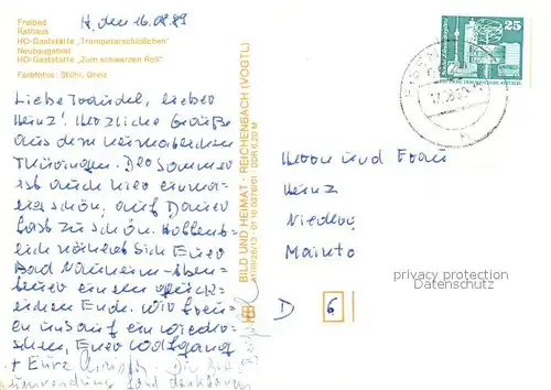 AK / Ansichtskarte Eisenberg_Thueringen Rathaus Freibad Gaststaette Trompeterschloesschen Gaststaette Zum schwarzen Ross  Eisenberg Thueringen