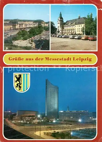 AK / Ansichtskarte Leipzig Hauptbahnhof Kongresshalle Zoo Gewandhaus Hochhaus Karl Marx Universitaet Leipzig