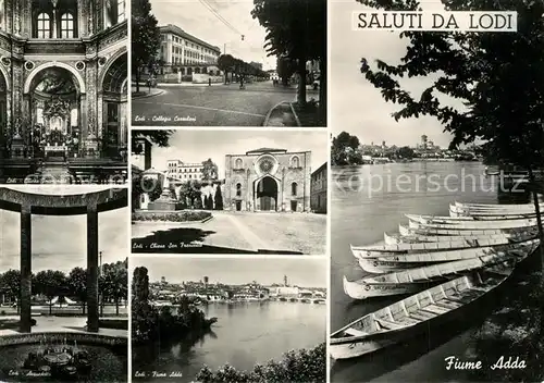 AK / Ansichtskarte Lodi_Lombardia Fiume Adda Kirche Lodi Lombardia
