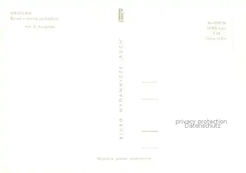 AK / Ansichtskarte Wroclaw Rynek Strassenbahn Wroclaw