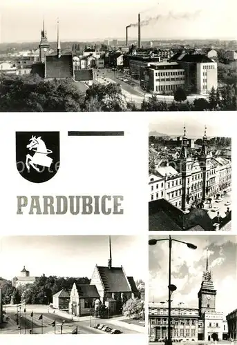 AK / Ansichtskarte Pardubice_Pardubitz Kirchen Fabrik Pardubice Pardubitz