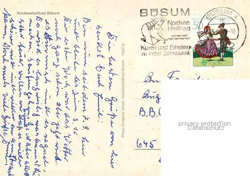 AK / Ansichtskarte Buesum_Nordseebad Strand Konzertpavillon Hafen Leuchtturm Buesum_Nordseebad