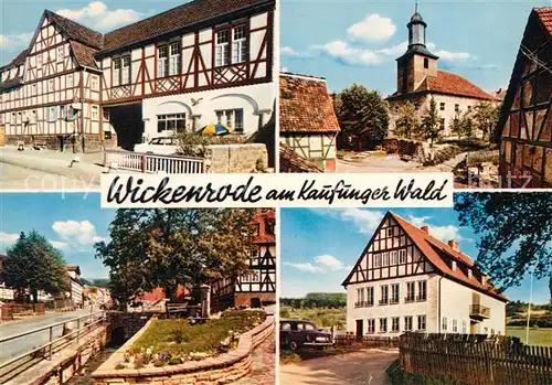 AK / Ansichtskarte Wickenrode Gasthaus Zum goldenenAdler Kirche Kanal Fachwerkhaus Wickenrode