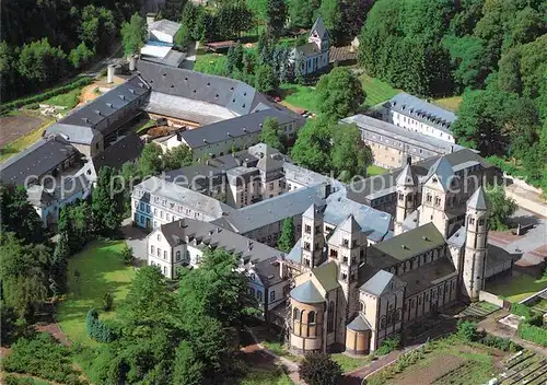 AK / Ansichtskarte Maria_Laach_Glees Benediktiner Abtei Fliegeraufnahme Maria_Laach_Glees