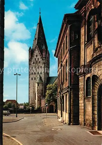 AK / Ansichtskarte Paderborn Hoher Dom und Portal der Gaukirche Paderborn