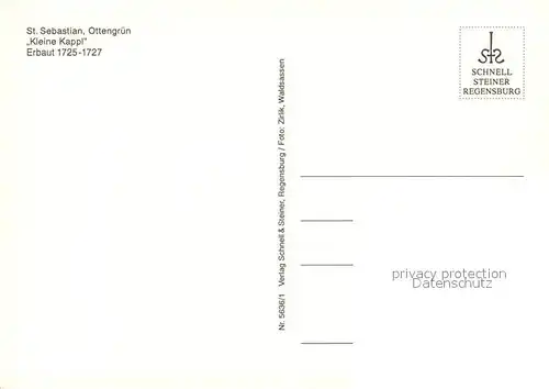 AK / Ansichtskarte Ottengruen_Helmbrechts St Sebastian Kleine Kappl Ottengruen Helmbrechts