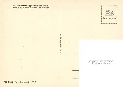 AK / Ansichtskarte Oppenheim Katharinenkirche Oppenheim
