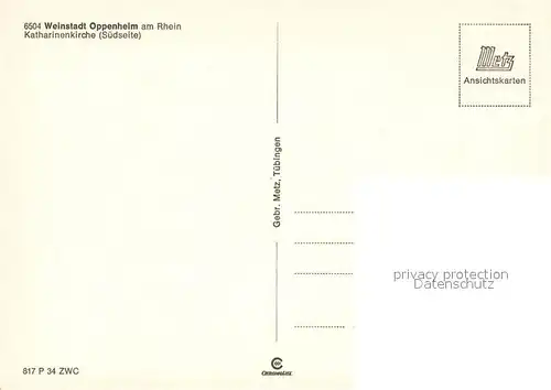 AK / Ansichtskarte Oppenheim Katharinenkirche Oppenheim