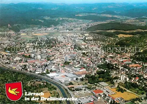 AK / Ansichtskarte Loerrach Fliegeraufnahme Loerrach