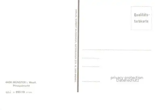 AK / Ansichtskarte Muenster_Westfalen Prinzipalmarkt Muenster_Westfalen
