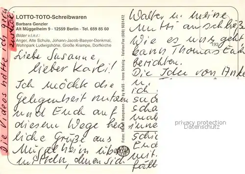 AK / Ansichtskarte Mueggelheim_Berlin Anger Alte Schule Johann Jacob Baeyer Denkmal Wohnpark Ludwigshoehe Grosse Krampe Dorfkirche Mueggelheim Berlin