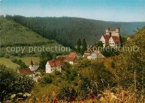 AK / Ansichtskarte Berneck_Altensteig Teilansicht Hotel Waldhorn Berneck_Altensteig