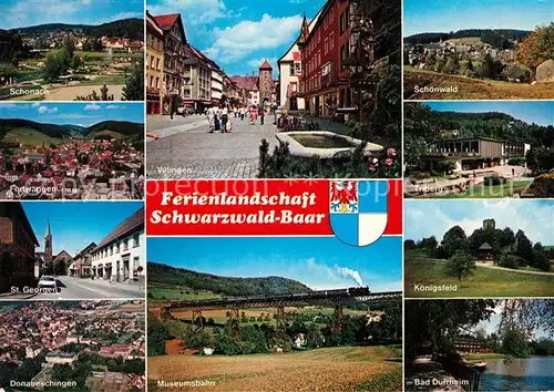 AK / Ansichtskarte Baar_Schwarzwald Schonach Villingen Schoenwald Furtwangen Triberg St Georgen Donaueschingen Museumsbahn Koenigsfeld Bad Duerrheim 