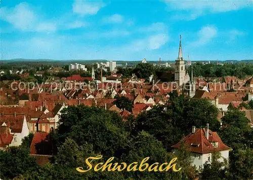 AK / Ansichtskarte Schwabach Stadtblick Schwabach