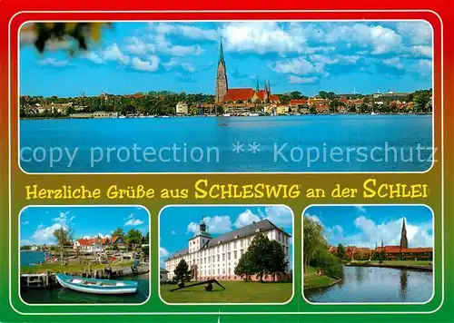 AK / Ansichtskarte Schleswig_Schlei Panorama Kirche Holm Schloss Schleswig_Schlei