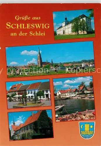 AK / Ansichtskarte Schleswig_Schlei Schloss Kirche Marktplatz Schleipartie Schleswig_Schlei