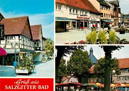 AK / Ansichtskarte Salzgitter_Bad Cafe Dorfmotive Marktplatz Salzgitter_Bad