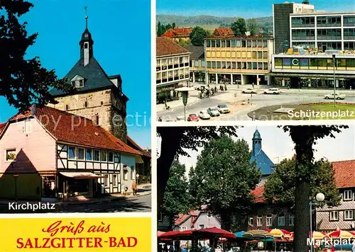 AK / Ansichtskarte Salzgitter_Bad Kirchplatz Schuetzenplatz Marktplatz Salzgitter_Bad