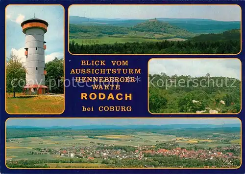 AK / Ansichtskarte Rodach_Bad Aussichtsturm Henneberger Warte Panorama Rodach_Bad