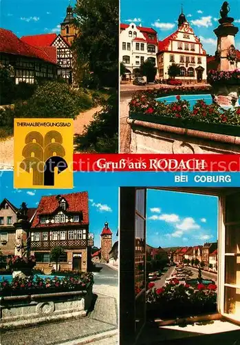 AK / Ansichtskarte Rodach_Coburg Marktplatz Brunnen  Rodach Coburg