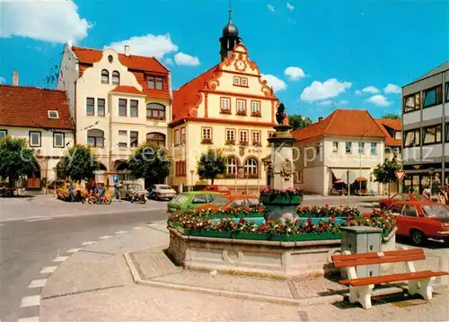 AK / Ansichtskarte Rodach_Coburg Markt mit Rathaus Rodach Coburg