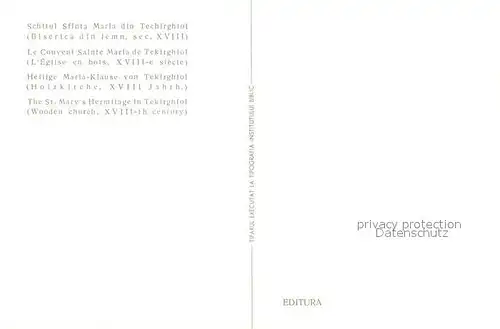 AK / Ansichtskarte Techirghiol Heilige Maria Klause Holzkirche Techirghiol
