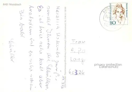 AK / Ansichtskarte Moosbach_Vohenstrauss Wieskirche Marktplatz Waldhaus Grenze CSFR Moosbach_Vohenstrauss