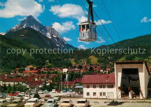 AK / Ansichtskarte Mittenwald_Bayern Talstation der Karwendelbahn mit Wetterstein Mittenwald Bayern