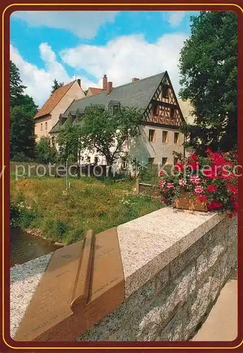 AK / Ansichtskarte Marktredwitz Bruecke mit fuenfzigstem Breitengrad noerdlicher Breite Marktredwitz