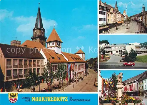 AK / Ansichtskarte Marktredwitz Strassenpartien Brunnen Marktredwitz