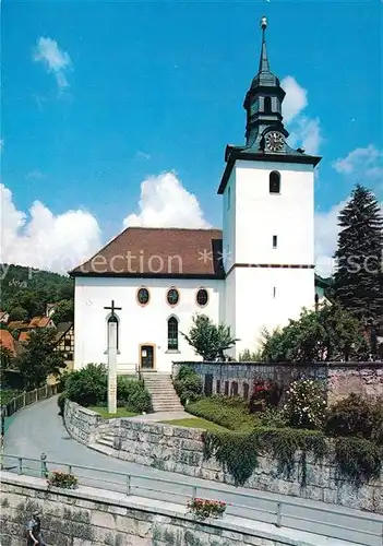 AK / Ansichtskarte Muggendorf_Fraenkische_Schweiz Evangelische Pfarrkirche Sankt Laurentius Muggendorf_Fraenkische