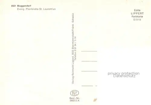 AK / Ansichtskarte Muggendorf_Fraenkische_Schweiz Evangelische Pfarrkirche Sankt Laurentius Muggendorf_Fraenkische