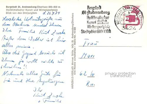 AK / Ansichtskarte St_Andreasberg_Harz Panorama St_Andreasberg_Harz