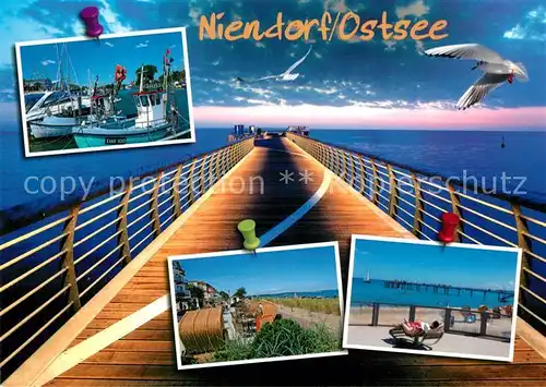 AK / Ansichtskarte Niendorf_Ostseebad Hafen Strand Niendorf_Ostseebad