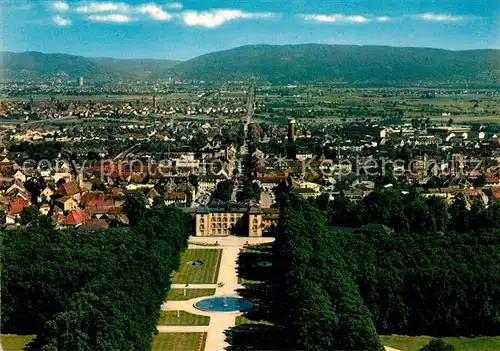 AK / Ansichtskarte Schwetzingen Fliegeraufnahme Schlossgarten Schwetzingen