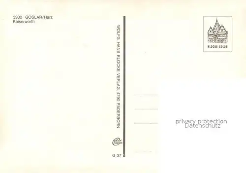 AK / Ansichtskarte Goslar Kaiserworth Goslar